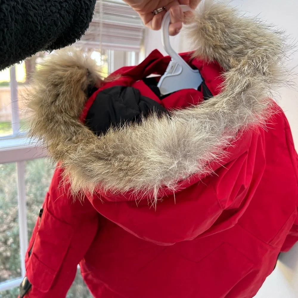 NWT kids goose down fur hood arctic parka coat Triple fat goose winter